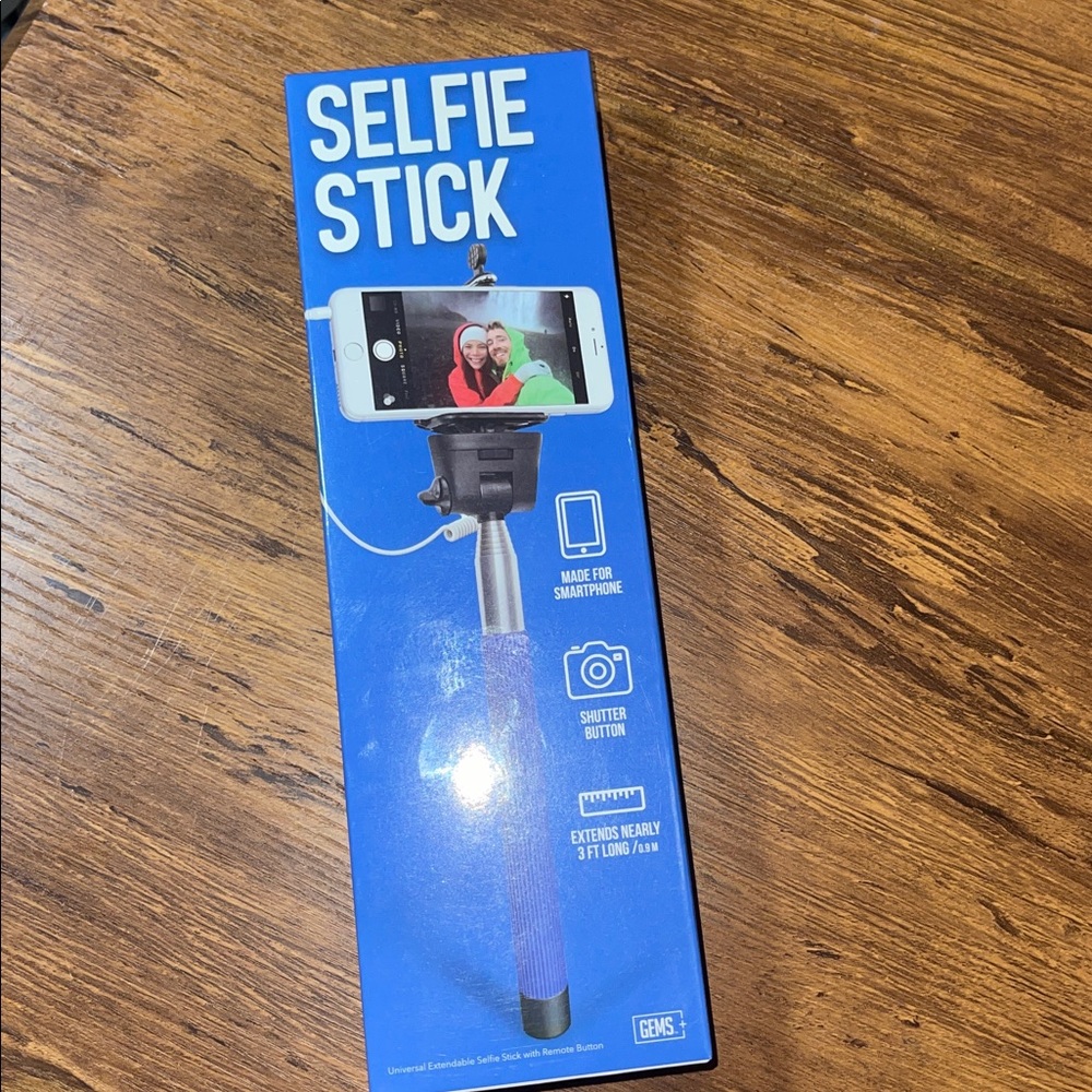 Blue Selfie Stick for Smartphones